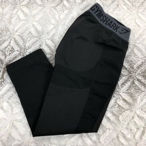 Gymshark cropped black flex leggings.